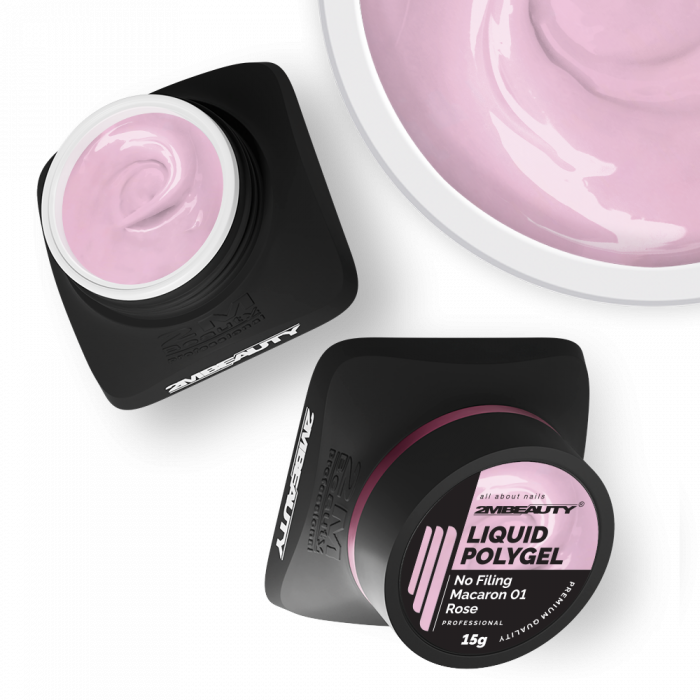 LIQUID POLYGEL NO FILING GEL - MACARON 01 - ROSE