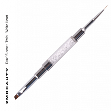 WHITE HEART DVOSTRANI NAIL ART KIST